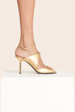 Heels<STAUD EMILIA STILETTO   GOLD