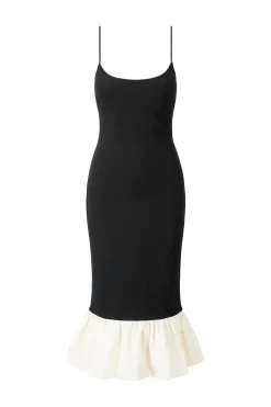 Dresses<STAUD FARIDAH DRESS BLACK IVORY BLACKIVORY