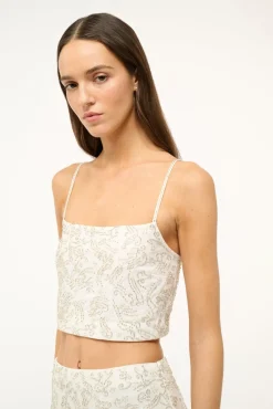 STAUD Bride|The Evening Edit<STAUD FERMO TOP   IVORY