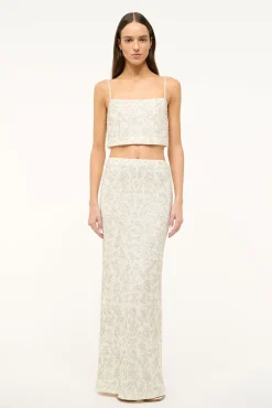 STAUD Bride|The Evening Edit<STAUD FERMO TOP   IVORY