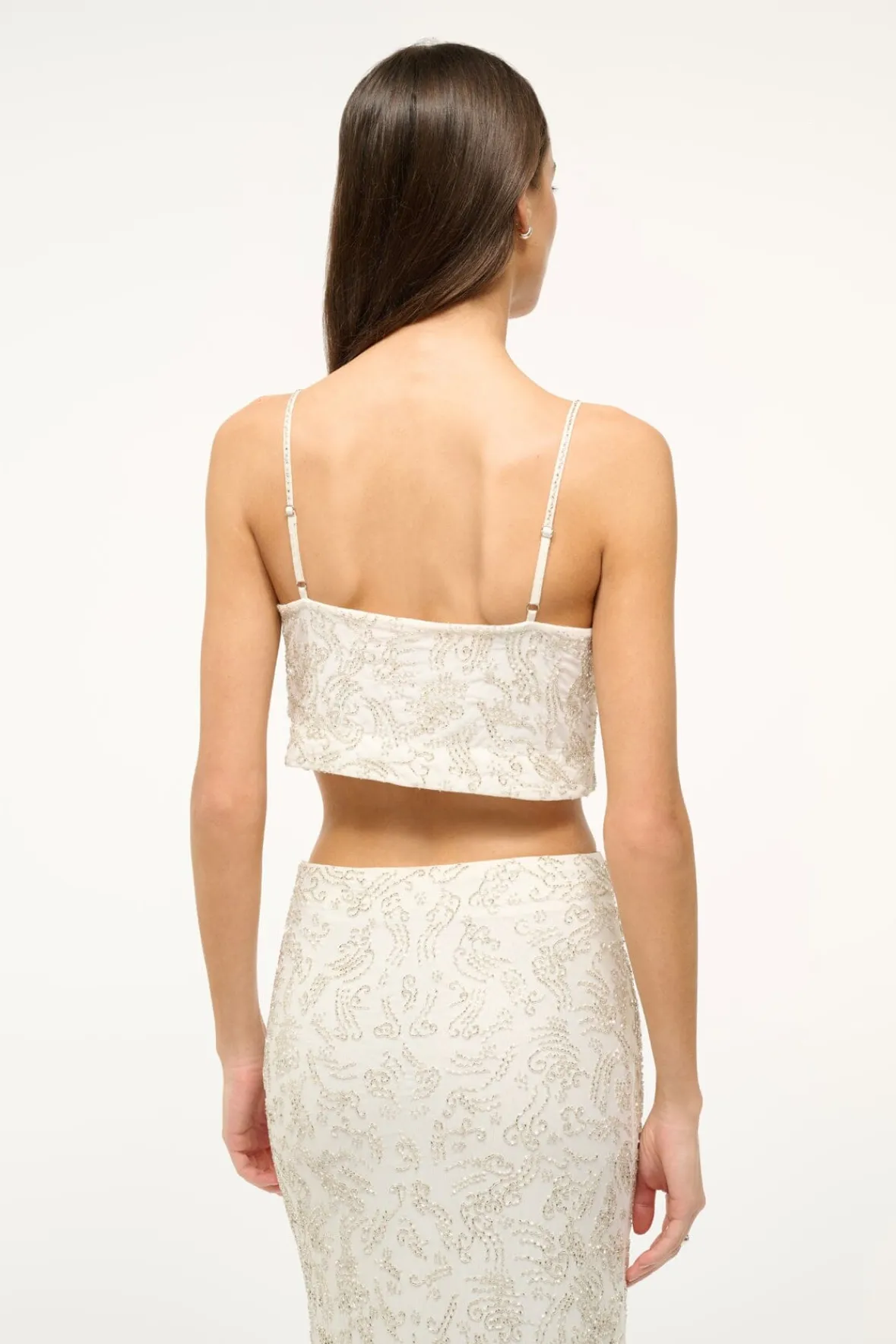 STAUD Bride|The Evening Edit<STAUD FERMO TOP IVORY