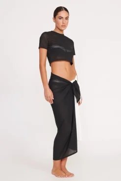 Cover-Ups<STAUD FERNANDA TOP   BLACK