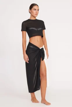 Cover-Ups<STAUD FERNANDA TOP   BLACK