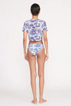 Cover-Ups<STAUD FERNANDA TOP BLUE TOILE BLUETOILE