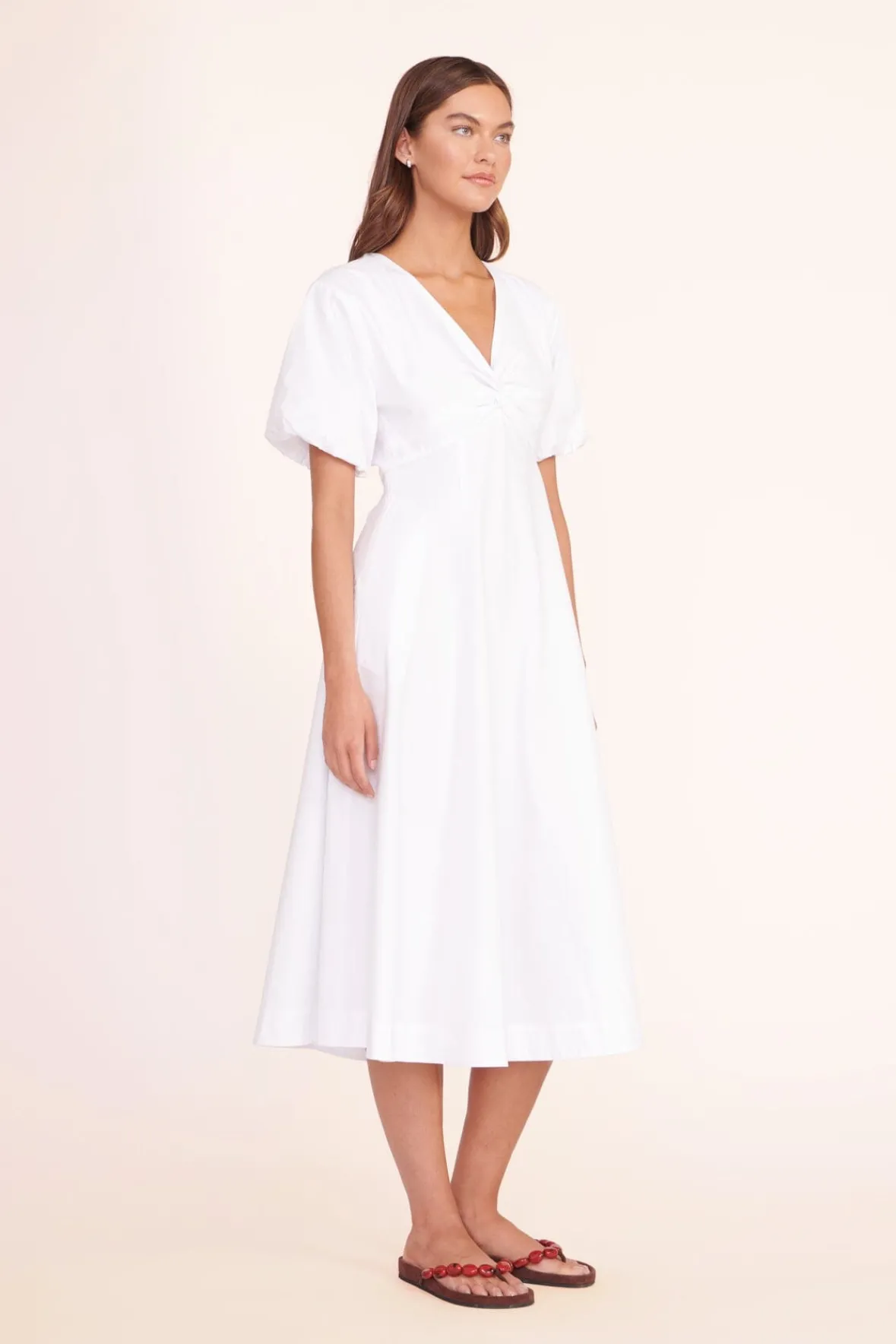 Poplin Shop<STAUD FINLEY DRESS WHITE