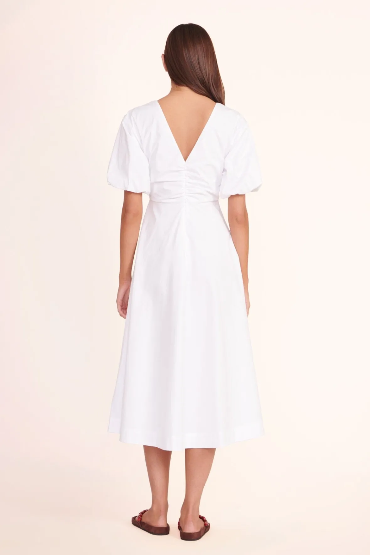 Poplin Shop<STAUD FINLEY DRESS WHITE