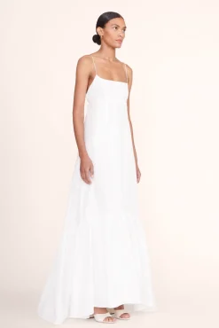 Dresses<STAUD FLORENCE DRESS   WHITE