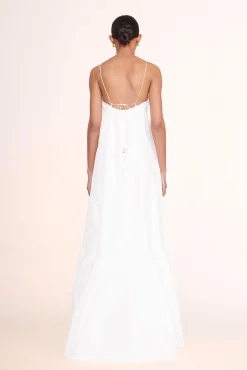 Dresses<STAUD FLORENCE DRESS   WHITE