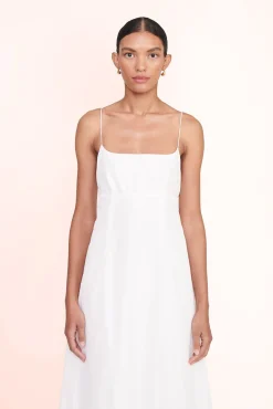 Dresses<STAUD FLORENCE DRESS   WHITE