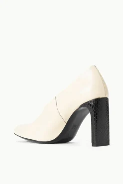 Heels<STAUD FLORENTINE PUMP  CREAM BLACK CREAMBLACK