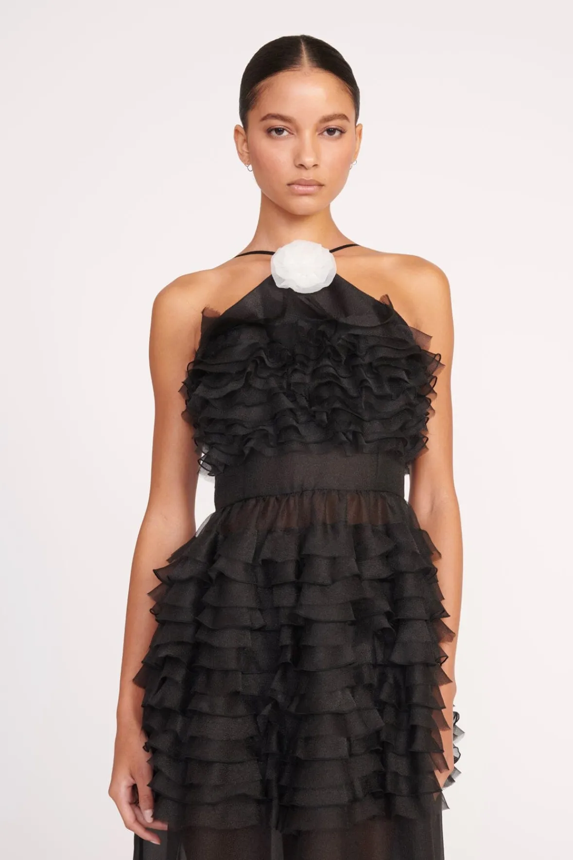 Dresses<STAUD FLORIAN DRESS BLACK