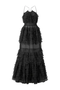 Dresses<STAUD FLORIAN DRESS BLACK