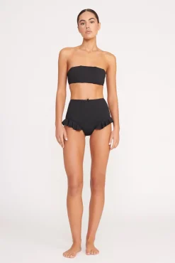 Bikinis<STAUD FLOURISH HIGH RISE BIKINI BOTTOM BLACK
