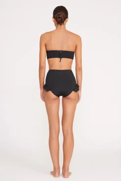Bikinis<STAUD FLOURISH HIGH RISE BIKINI BOTTOM BLACK