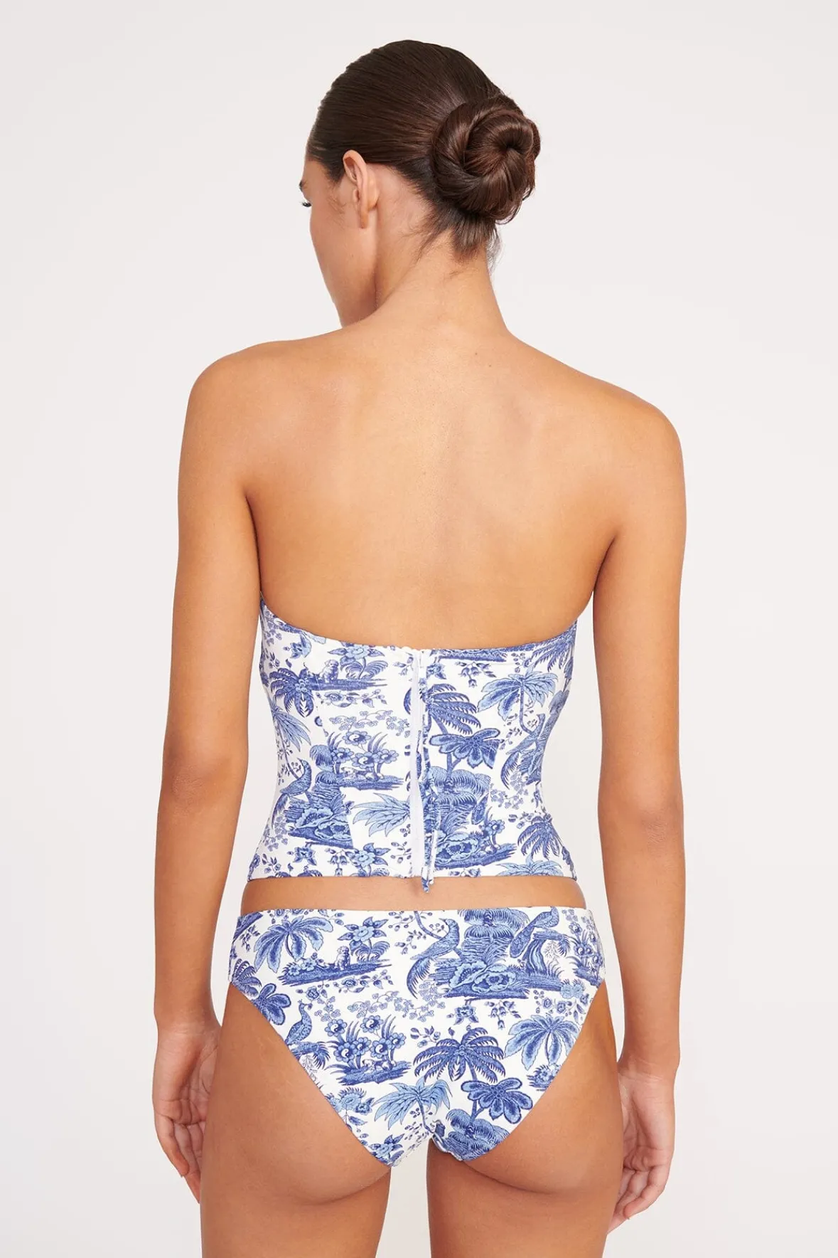 Bikinis<STAUD FRANCESCA BIKINI TOP BLUE TOILE BLUETOILE