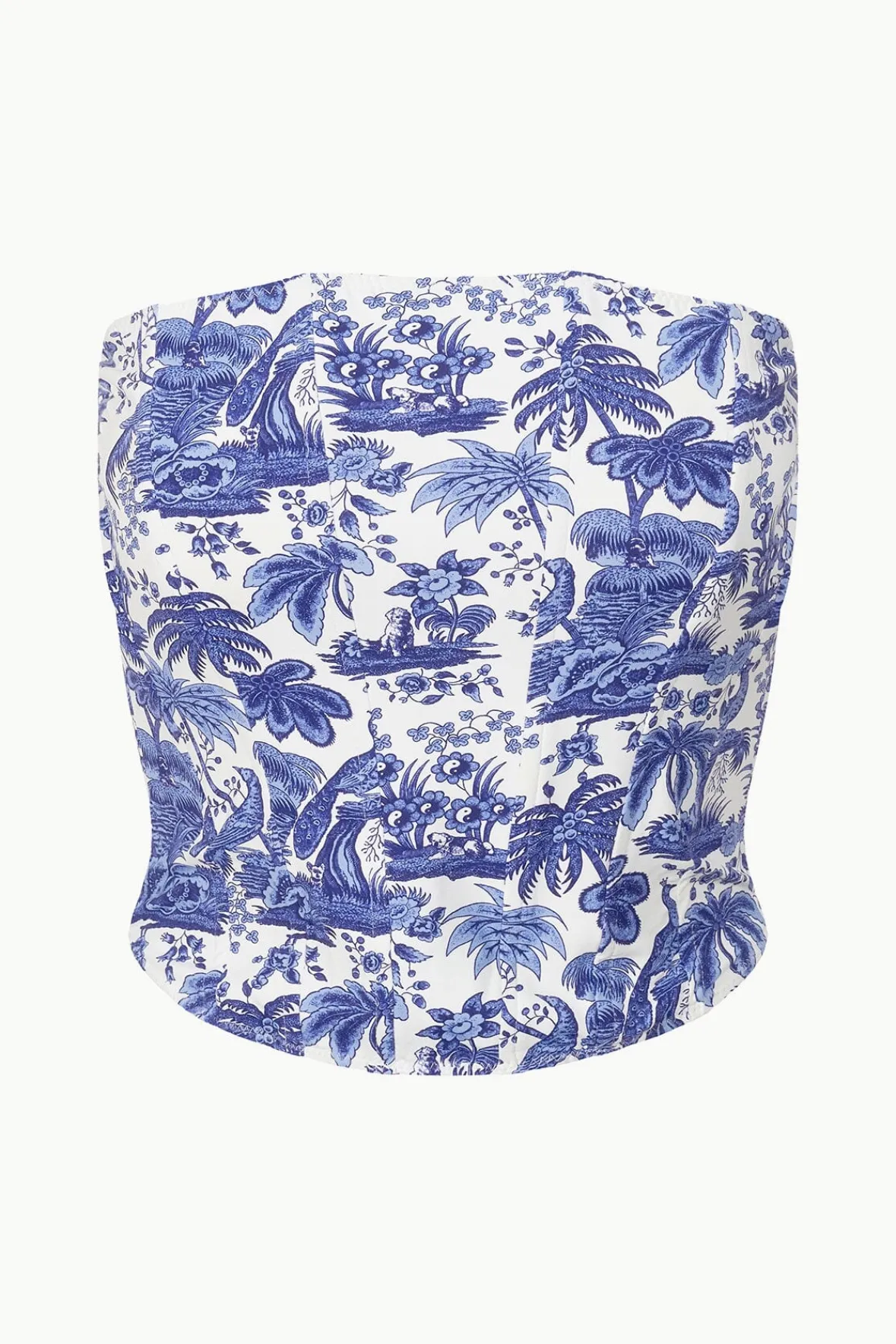 Bikinis<STAUD FRANCESCA BIKINI TOP BLUE TOILE BLUETOILE