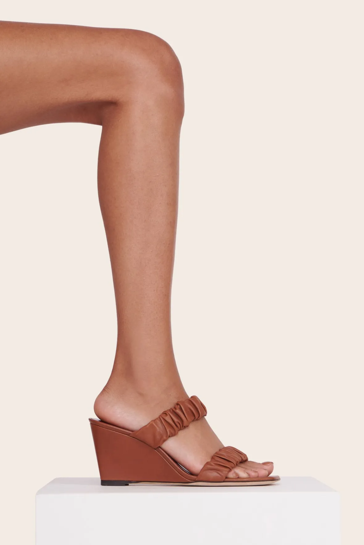 Platforms & Wedges<STAUD FRANKIE WEDGE TAN