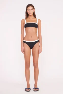 Bikinis<STAUD GEMMA BIKINI BOTTOM  BLACK WHITE BLACKWHITE