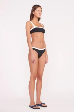 Bikinis<STAUD GEMMA BIKINI BOTTOM  BLACK WHITE BLACKWHITE