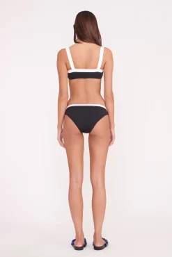 Bikinis<STAUD GEMMA BIKINI BOTTOM  BLACK WHITE BLACKWHITE