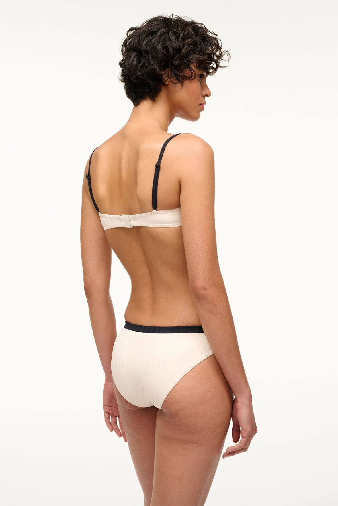 Bikinis<STAUD GEMMA BIKINI BOTTOM IVORY BLACK IVORYBLACK