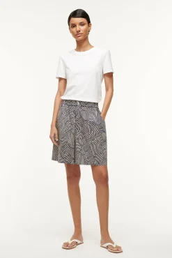 Pants & Shorts<STAUD GENNY SHORT  NAVY MOSAIC NAVYMOSAIC