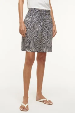 Pants & Shorts<STAUD GENNY SHORT  NAVY MOSAIC NAVYMOSAIC