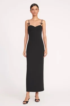 Dresses<STAUD GEORGINA DRESS BLACK