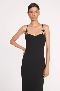 Dresses<STAUD GEORGINA DRESS   BLACK