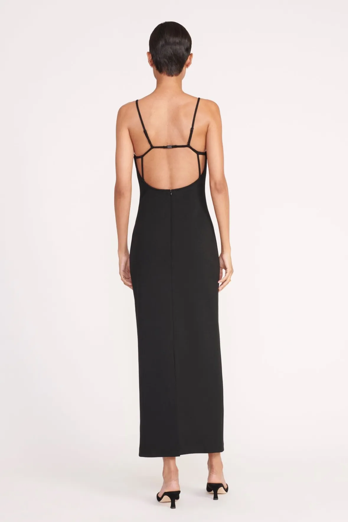 Dresses<STAUD GEORGINA DRESS BLACK