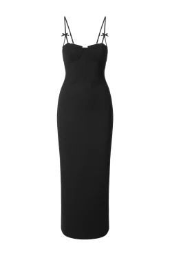 Dresses<STAUD GEORGINA DRESS BLACK