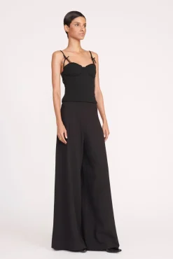 Tops<STAUD GEORGINA TOP   BLACK