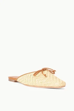 Mules & Flats<STAUD GINA MULE   RAFFIA NATURAL