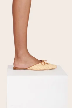 Mules & Flats<STAUD GINA MULE   RAFFIA NATURAL