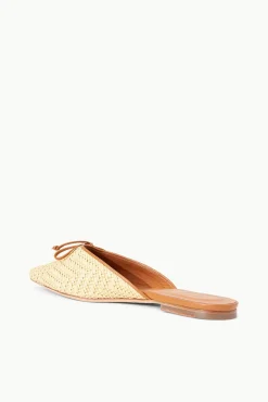 Mules & Flats<STAUD GINA MULE   RAFFIA NATURAL