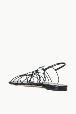 Sandals<STAUD GIO KNOT SANDAL BLACK