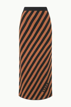 Skirts<STAUD GIOVANNI SKIRT  BLACK TAN SEASHORE STRIPE BLACKTANSEASHORESTRIPE