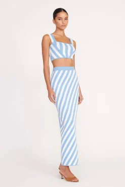 Skirts<STAUD GIOVANNI SKIRT  BLUE SEASHORE STRIPE BLUESEASHORESTRIPE