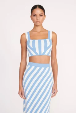 Skirts<STAUD GIOVANNI SKIRT  BLUE SEASHORE STRIPE BLUESEASHORESTRIPE