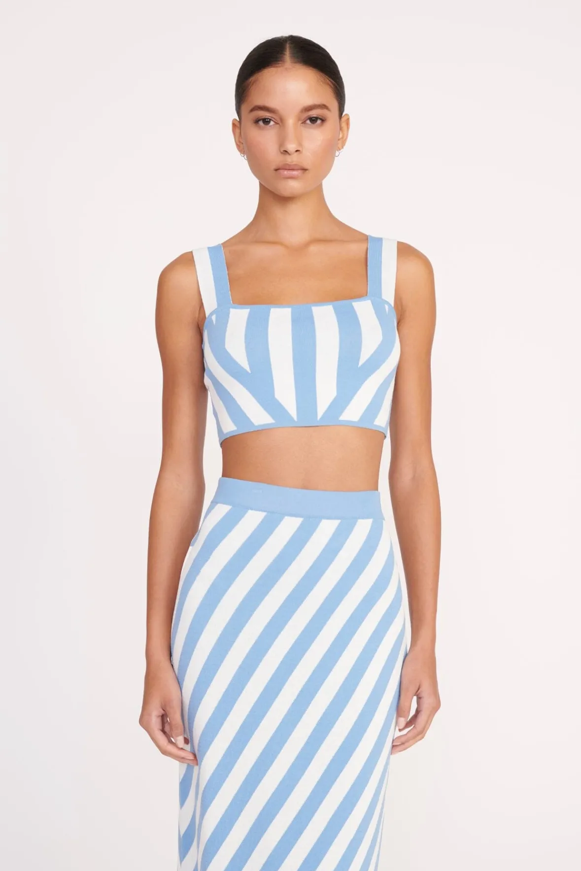 Skirts<STAUD GIOVANNI SKIRT BLUE SEASHORE STRIPE BLUESEASHORESTRIPE