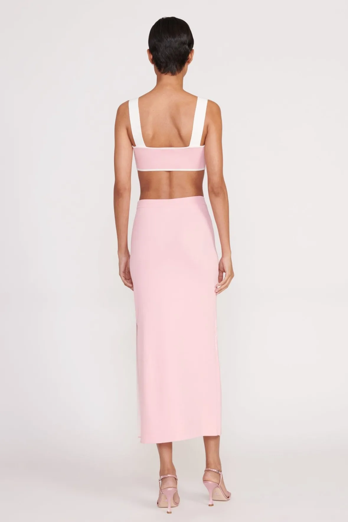 Best Sellers|Skirts<STAUD GIOVANNI SKIRT CHERRY BLOSSOM IVORY TOILE CHERRYBLOSSOMIVORYTOILE