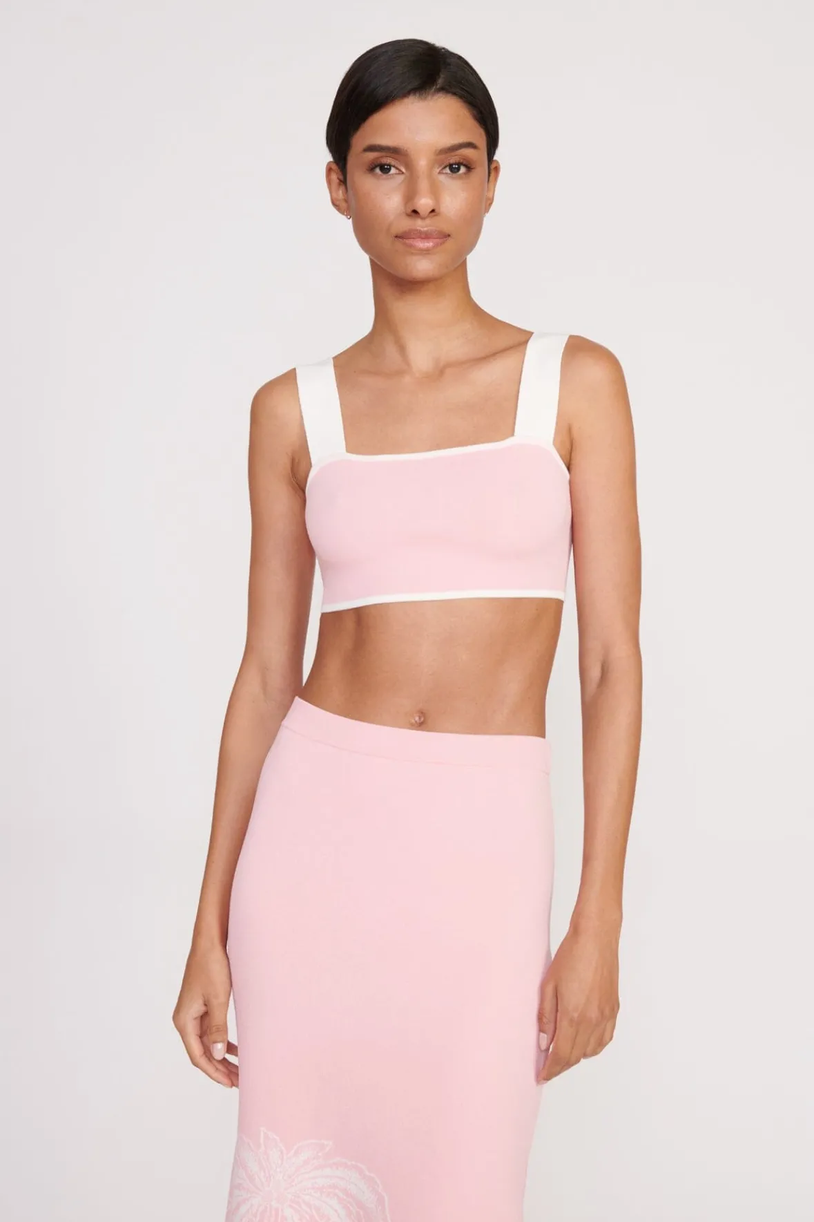 Best Sellers|Skirts<STAUD GIOVANNI SKIRT CHERRY BLOSSOM IVORY TOILE CHERRYBLOSSOMIVORYTOILE