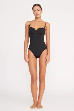 One Pieces<STAUD GOSSAMER ONE PIECE   BLACK