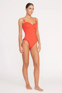 One Pieces<STAUD GOSSAMER ONE PIECE RED ROSE REDROSE