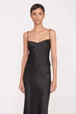 Tops<STAUD GRACIE TOP BLACK