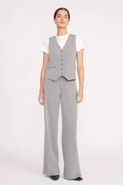 Best Sellers|Essentials<STAUD GRAYSON PANT HEATHER GREY SUITING HEATHERGREY