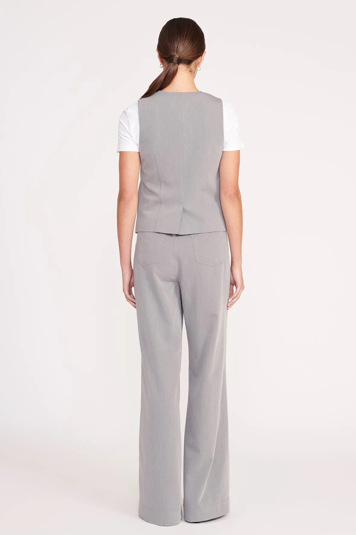 Best Sellers|Essentials<STAUD GRAYSON PANT HEATHER GREY SUITING HEATHERGREY