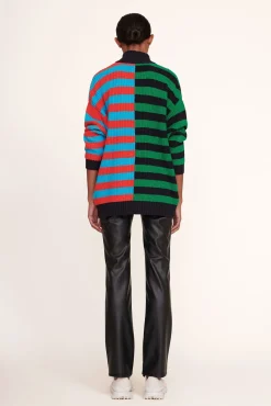 Best Sellers|Knits<STAUD HAMPTON SWEATER CABANA STRIPE MULTI CABANASTRIPEMULTI