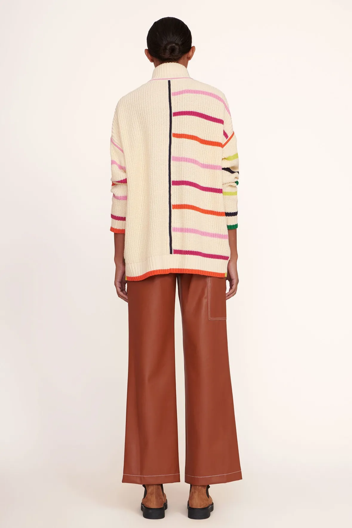 Knits<STAUD HAMPTON SWEATER CREME RAINBOW MULTI CREMERAINBOWMULTI