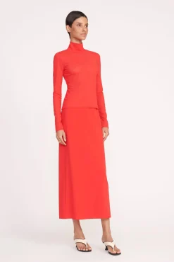 Tops<STAUD HELVIN TOP  RED ROSE REDROSE